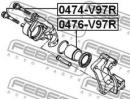 Поршень суппорта тормозного заднего MITSUBISHI PAJ 97R