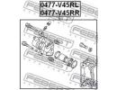 Суппорт тормозной задний левый MITSUBISHI PAJERO V 5RL