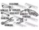 Сайлентблок заднего продольного рычага HONDA ODYSS 028