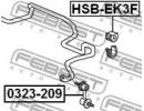 Втулка переднего стабилизатора d22 HONDA CIVIC FER K3F