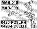 Сайлентблок передний нижнего рычага MITSUBISHI DEL 009