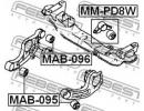 Сайлентблок подушки дифференциала MITSUBISHI DELIC 095