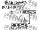 Сайлентблок задний переднего рычага MITSUBISHI LAN 106