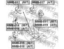 Сайлентблок передней подушки двигателя at MITSUBIS 016