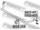 Втулка переднего стабилизатора d28 MITSUBISHI PAJE 094