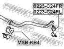 Втулка переднего стабилизатора d25 MITSUBISHI PAJE KB4