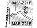 Втулка переднего стабилизатора d25 MITSUBISHI COLT 21F