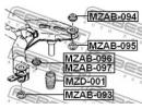 Сайлентблок задней балки MAZDA 6 WAGON GY 2002-200 093