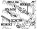 Сайлентблок задней тяги MAZDA CX-7 ER 2007-2009 [E 102