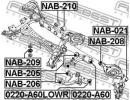 Сайлентблок задней балки NISSAN PATHFINDER R51 200 209