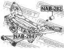 Сайлентблок заднего дифференциала NISSAN QASHQAI J 282