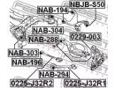 Сайлентблок задней продольной тяги NISSAN TEANA RU 294