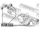 Сайлентблок подушки дифференциала NISSAN TERRANO R 332