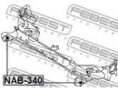 Сайлентблок задней балки NISSAN JUKE F15 2010.06-  340