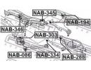 Сайлентблок задней балки (гидравлический) NISSAN 3 345