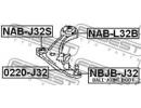 Сайлентблок задний переднего рычага (гидравлически 32B