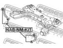 Сайлентблок передней тяги (комплект) NISSAN TIIDA  KIT