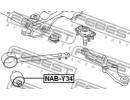 Сайлентблок переднего торсиона (гидравлический) NI Y34