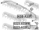 Втулка переднего стабилизатора d23 NISSAN PRIMERA  33F