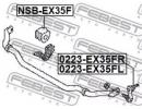 Втулка переднего стабилизатора d34 NISSAN QX70/FX  35F