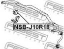 Втулка заднего стабилизатора d18 NISSAN QASHQAI J1 R18