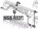 Втулка переднего стабилизатора d26 NISSAN QX60/JX  52F