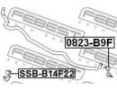 Втулка переднего стабилизатора d22 SUBARU LEGACY B F22