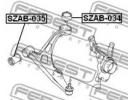 Сайлентблок задний переднего рычага SUZUKI AERIO/L 034