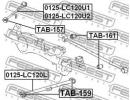 Сайлентблок заднего продольного рычага TOYOTA LAND 157