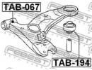 Сайлентблок задний переднего рычага TOYOTA CALDINA 194