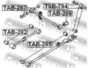 Сайлентблок задней продольной тяги TOYOTA CAMI J10 282