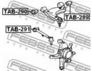 Сайлентблок задний заднего верхнего рычага TOYOTA  289