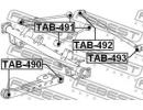 Сайлентблок задней продольной тяги TOYOTA LITE/TOW 491