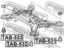 Сайлентблок подрамника LEXUS RX270/350/450H AGL10, 531