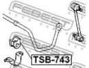 Втулка заднего стабилизатора d15 TOYOTA CAMRY GRAC 743