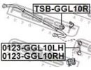 Втулка заднего стабилизатора d21 LEXUS RX270/350/4 10R