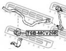 Втулка заднего стабилизатора d17 TOYOTA CAMRY MCV2 20R