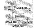 Сайлентблок задней поперечной тяги комплект AUDI Q KIT