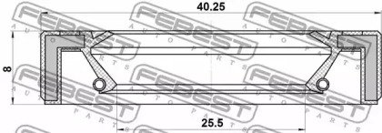 Сальник масляного насоса 25.5x40.25x8 HONDA ACCORD 08L