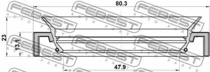 Сальник привода 47.9x80.3x13.1x23 TOYOTA RAV4 ACA3 23L