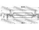 Сальник ступичный передний 53x68x7.8x14.1 MAZDA DE 14X