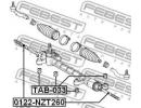 Тяга рулевая TOYOTA ISIS ANM1#,ZGM1#,ZNM10 2004.09 260