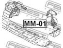 Подушка раздатки MITSUBISHI PAJERO V20-50 1990.10- MM01