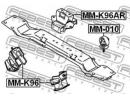 Подушка двигателя передняя 6g72 at MITSUBISHI CHAL MK96