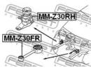 Подушка двигателя правая (гидравлическая) MITSUBIS 30RH