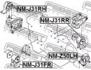 Подушка двигателя задняя (гидравлическая) NISSAN T 31RR