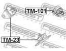 Подушка двигателя задняя TOYOTA HIACE VAN,COMMUTER M101