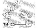 Подушка двигателя передняя (гидравлическая) TOYOTA M120