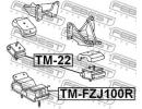 Подушка двигателя передняя 1hdt-1hz TOYOTA LAND CR TM22