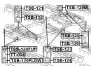 Подушка рамы TOYOTA LAND CRUISER PRADO GRJ12,KDJ12 FLOW